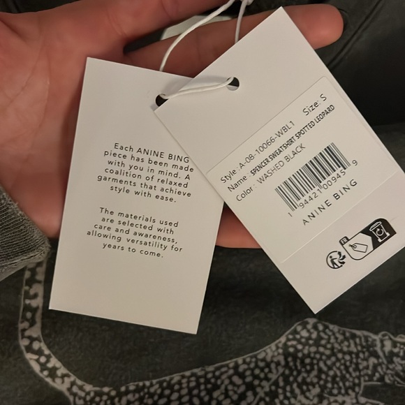 NWT anine bing Spencer leopard sweatshirt - Picture 5 of 6